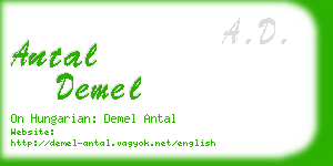 antal demel business card